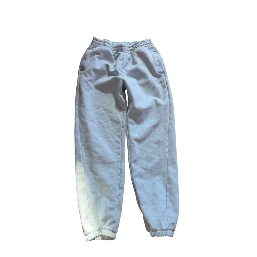Athleta‎ Girl Light Blue Fleece Jogger Sweatpants Kids Size L 12 Relaxed Fit